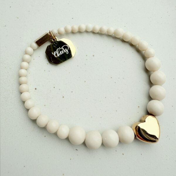 Cheers 心之所向白化石手環｜白字款｜