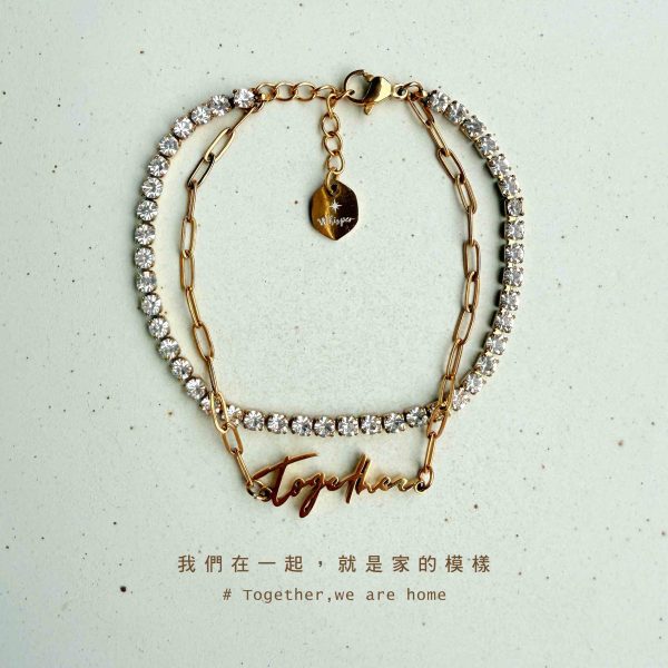 Always Together 鋯石雙鏈手環