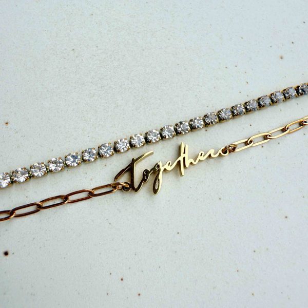 Always Together 鋯石雙鏈手環