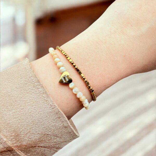 product_20250326_45 True love 陪我長大貝珠雙層繩結手環