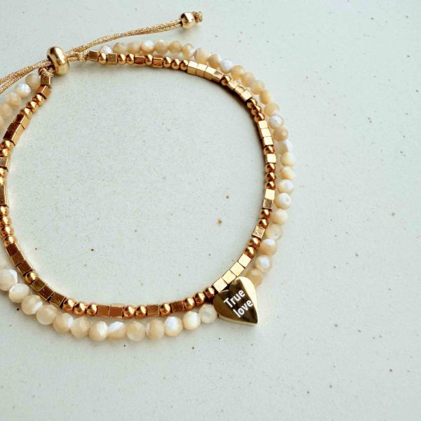 product_20250706_31 True love 陪我長大貝珠雙層繩結手環