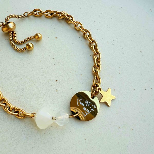 會過去的 ✦ 月光石白玉髓伸縮手環