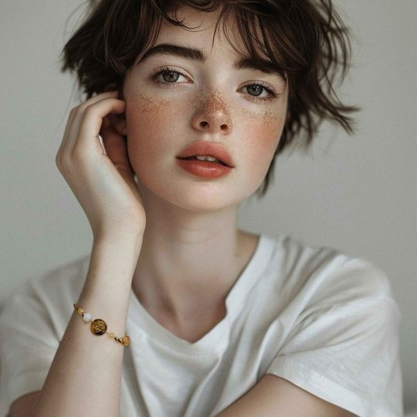 Take It Easy 先躺平｜米黃玉水晶手環