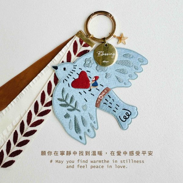 Blessing｜平安青鳥刺繡星星吊飾