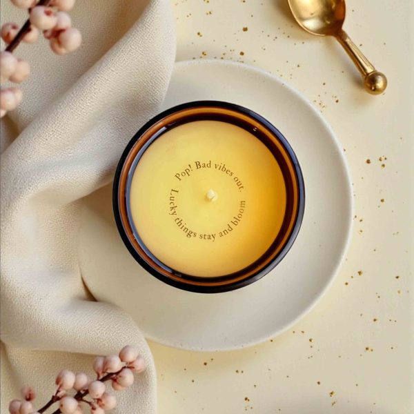 Lucky Bloom｜希臘綻放幸運｜藏字香氛蠟燭×星塵許願杯墊×手環禮盒